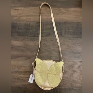 Kidpik Gold Glitter Butterfly Circle Purse
